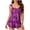 #0267-Purple, variant on Uootdi Womens Pajama Sets Summer Cute Pattern Sleeveless Cami Blouse Drawstring Waist Casual Shorts Trendy Homewear Outfits