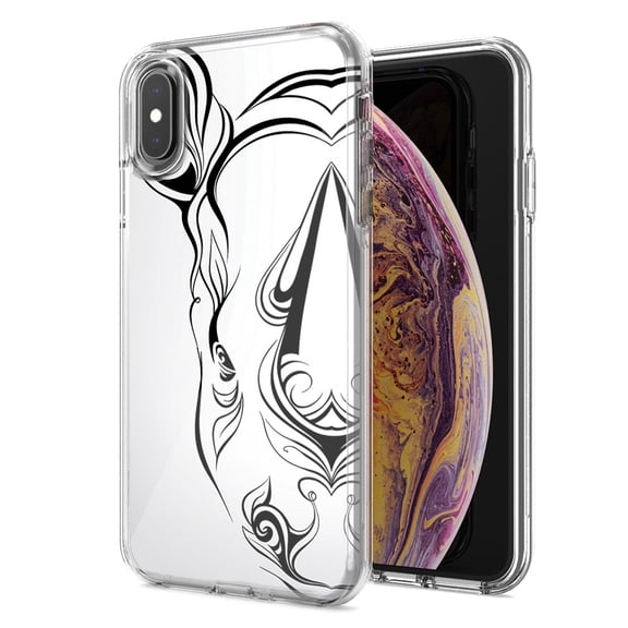 MUNDAZE For Apple Iphone Xr Abstract Rhino Design Double Layer Phone Case Cover