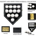 thumbnail image 5 of 12 Baseball Display Case Wooden Baseball Holders for Balls Display Wall Mount Baseball Shadow Box  for Autograph Balls Collection Storage Black, 5 of 6