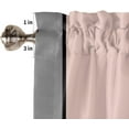 thumbnail image 5 of 3 Piece Blush Pink Art Abstract Square Kitchen Curtains, Tier and Valance Rod Pocket Window Curtains Set Geometric Gray White Cafe Curtains for Kitchen Valances Window Treatment 54X18in+27x36in×2, 5 of 5