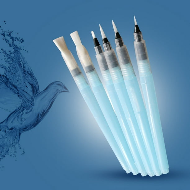 Set of 6 Water Reservoir Brush, Units Water Paint Brush, Reservoir