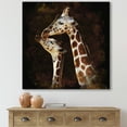 thumbnail image 2 of Designart ' Close UP Of Two Giraffes Kissing I ' Farmhouse Canvas Wall Art Print, 2 of 4