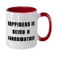 thumbnail image 2 of Reusable Grandmother Gifts, Happiness Is Being A Grandmother, Brilliant Two Tone 11oz Mug For Grandmom From Granddaughter, 2 of 2