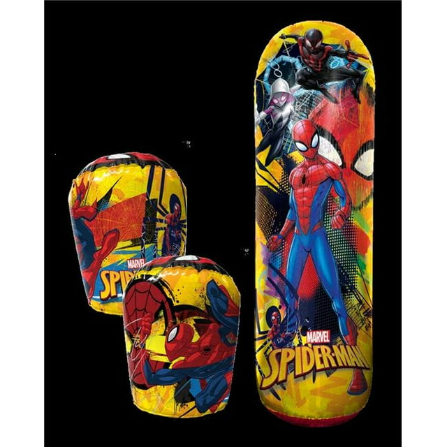 Hedstrom 56-82273-1P 10 Po Combo Spiderman Bop avec Gants&44; Multi Couleur