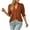 Brown-03, variant on Mittory Womens Collared V Neck 3/4 Sleeve Shirts Business Casual Tops Loose Work Blouses