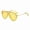 C11 Transparent Yellow Frame Yellow Film, variant on Retro Aviator Sunglasses for Men Women, Large Frame Gradient Lens Fashion Sunglasses Multi‑Color Trendy Outdoor Travel Eyewear