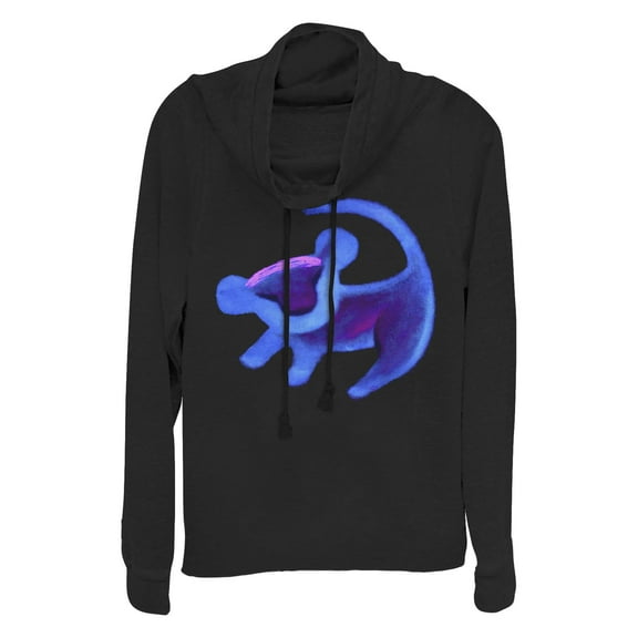 Junior's Lion King Painted Simba  Cowl Neck Sweatshirt