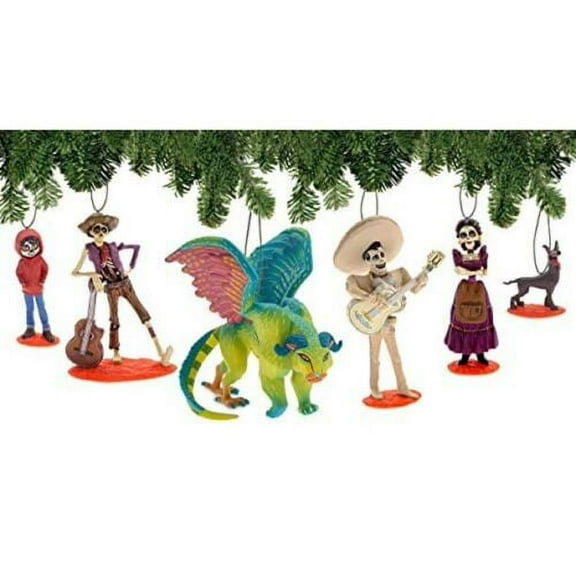 Coco Set of 6 Ornament Set 3" Pvc Figure Figurine Charm Danglers New Disney