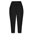 thumbnail image 4 of Quinlirra womens capris for summer dressy Women's Yoga Pants Loose Soft Drawstring Workout Sweatpants Outdoor Athletic Causal Pants With Pockets, 4 of 4