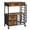 brown, variant on Danolapsi Rolling Craft Storage Work Table for craft cutting machine - Wood Top Craft Cart w/ 2 Fabric Drawers, Double-Layer Shelf, Vinyl Roll Holder & Hooks, Wheels - Tiger-Striped