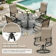 thumbnail image 4 of POTEBAN Metal Outdoor Dining Chair - Set of 2, Khaki, 4 of 10