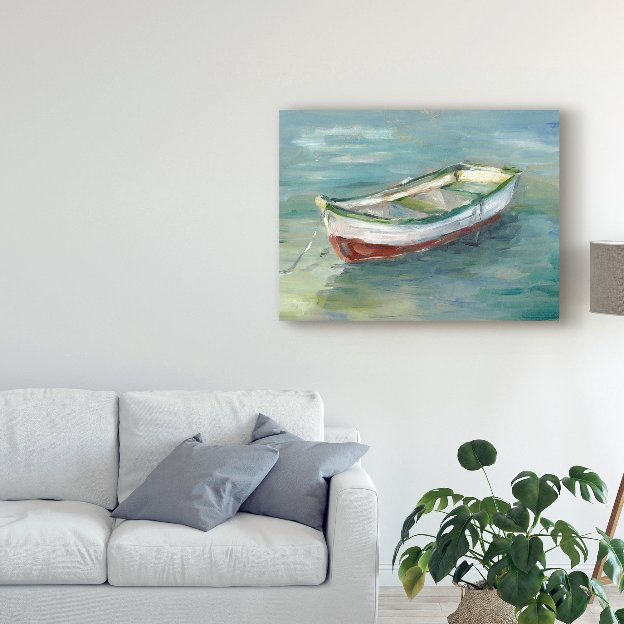 Trademark Fine Art 'Boats By the Shore I' Canvas Art by Ethan Harper