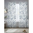 thumbnail image 2 of Pastoral Flowers Sheer Curtains 2 Panels Set Vintage Blue Flower Farmhouse Plant Sheer Window Curtains Light Filtering Rod Pocket Voile Drapes for Bedroom Living Room 52"X108", 2 of 8