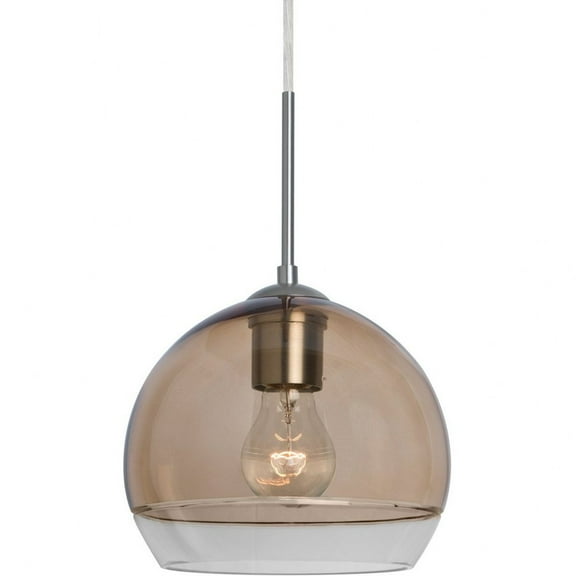 Besa Lighting - Ally 8 - 1 Light Cord Pendant-Satin Nickel Finish-Smoke/Clear