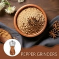 thumbnail image 3 of Worgeous Manual Pepper Grinder Ceramic Core Wooden Grinder For Even Grinding Hand Crank Pepper Mill Supply For Home Use, 3 of 8