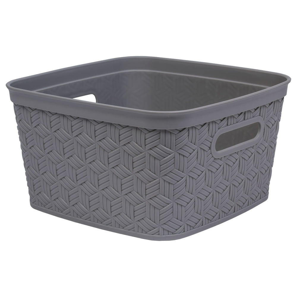 Mainstays Medium Deco Plastic Storage Bins