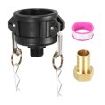 thumbnail image 1 of Unique Bargains IBC Tote Adapter 2' Cam Lock to 20mm Brass Barb Fitting, Drain Adapter Fitting, 1 of 5