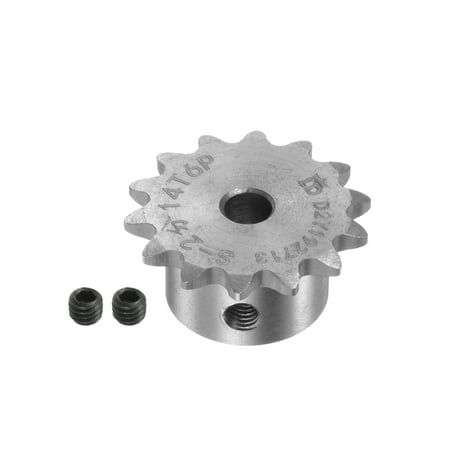 

B Type Roller Chain Sprocket 14 Teeth 6mm Bore Stainless Steel Motor Gear