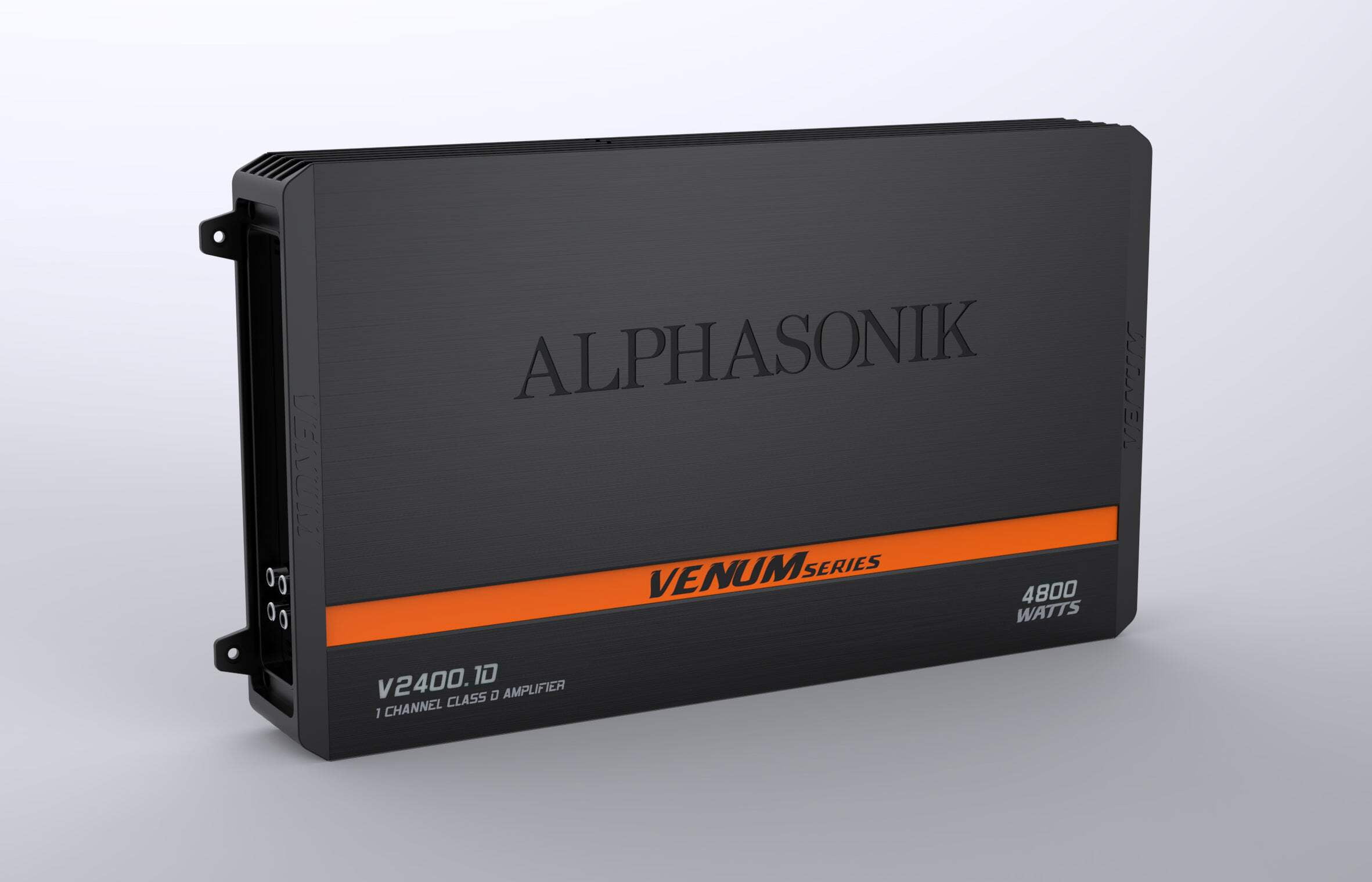 Alphasonik V2400.1D 1-CH Monoblock 4800W Class-D Amplifier w/ Remote Bass Knob