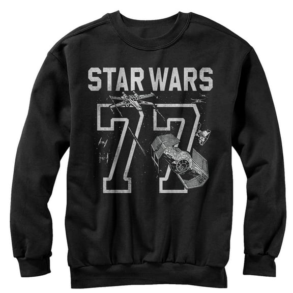 Men's Star Wars 77 Athletic Print  Sweatshirt Black Medium