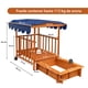 thumbnail image 3 of Costway Arenero para Niños con Casa de Juegos Toldo Ruedas Traseras Barandillas de Seguridad para Patio Playa al Aire Libre, 3 of 9