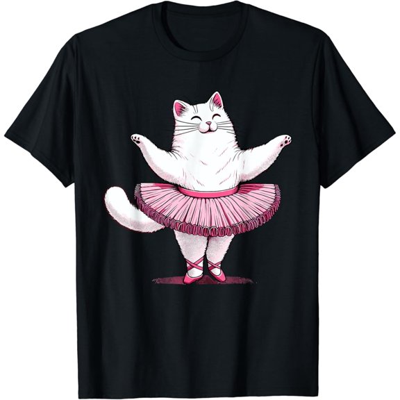 Sam Soft Cute Cat In Tutu Ballet Dancing Men Women Ballet T-Shirt Full Size S-5Xl