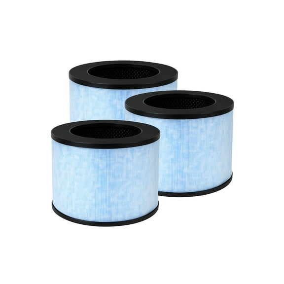 3-in-1 F100 True HEPA Activated Carbon Filter Replacement Compatible with Instant AP100 Air Purifier, 3 Packs