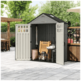 thumbnail image 2 of Suncast Everett Outside Storage Equipment Shed with Double Door Entry, Gray, 2 of 5