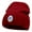 Red, variant on Yeti Creature Head Embroidered Short Knitted Beanie - Charcoal OSFM