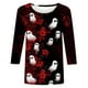 thumbnail image 3 of Ailaofu 3/4 Length Sleeve Women Tops Crew Neck Blouses Dressy Casual Summer T Shirts Loose Fit Business Work Clothes, 3 of 4