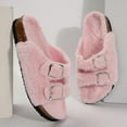 thumbnail image 3 of Women's Strappy Lightweight Comfortable Breathable Adjustable Buckle Cork Footbed Sliding Sandals, 3 of 9