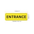 thumbnail image 2 of Unique Bargains 6'x2' ENTRANCE Sign Acrylic Self Adhesive Door Sticker Wall Sign Yellow, 2 of 5