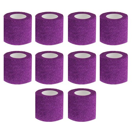 10pcs Tattoo Grip Tape Purple, 2.95"x 5Yards Disposable Cohesive Tattoo Grip Cover Wrap Elastic Bandage Handle Grip Tube for Tattoo Machine Tattoo Grip Accessories