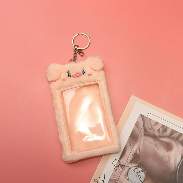 Plush Cartoon Card Holder Student Meal Card Bus Card Holder Lady Id Card Credit Card Holder Badge Holder Card Protection Kawaii He Qiyong unisex