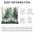 thumbnail image 5 of JRXY Watercolor Dark Green Teal Tree Pillow Covers Rustic Nature Forest Decorative Throw Pillows Winter Christmas Outdoor Farmhouse Cushion Case Decor for Sofa Couch Bed White, 5 of 5