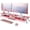 Pink, variant on Dual Monitor Stand, Monitor Stands Riser for 2 Monitors, 42.5 Inch Wood Desk Shelf with Storage Organizer and Cable Management for Office Desk Accessories