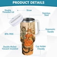 thumbnail image 2 of Yayeee 40oz Stainless Steel Tumbler with Straw and Handle Double-Wall Insulated Travel Water Bottle, Cats in Party, 2 of 8