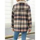thumbnail image 5 of Chaqueta de Franela A Cuadros con Botones, Estilo Casual, Larga, con Bolsillos, Ideal para Otoño. Gris Azulado L, 5 of 8