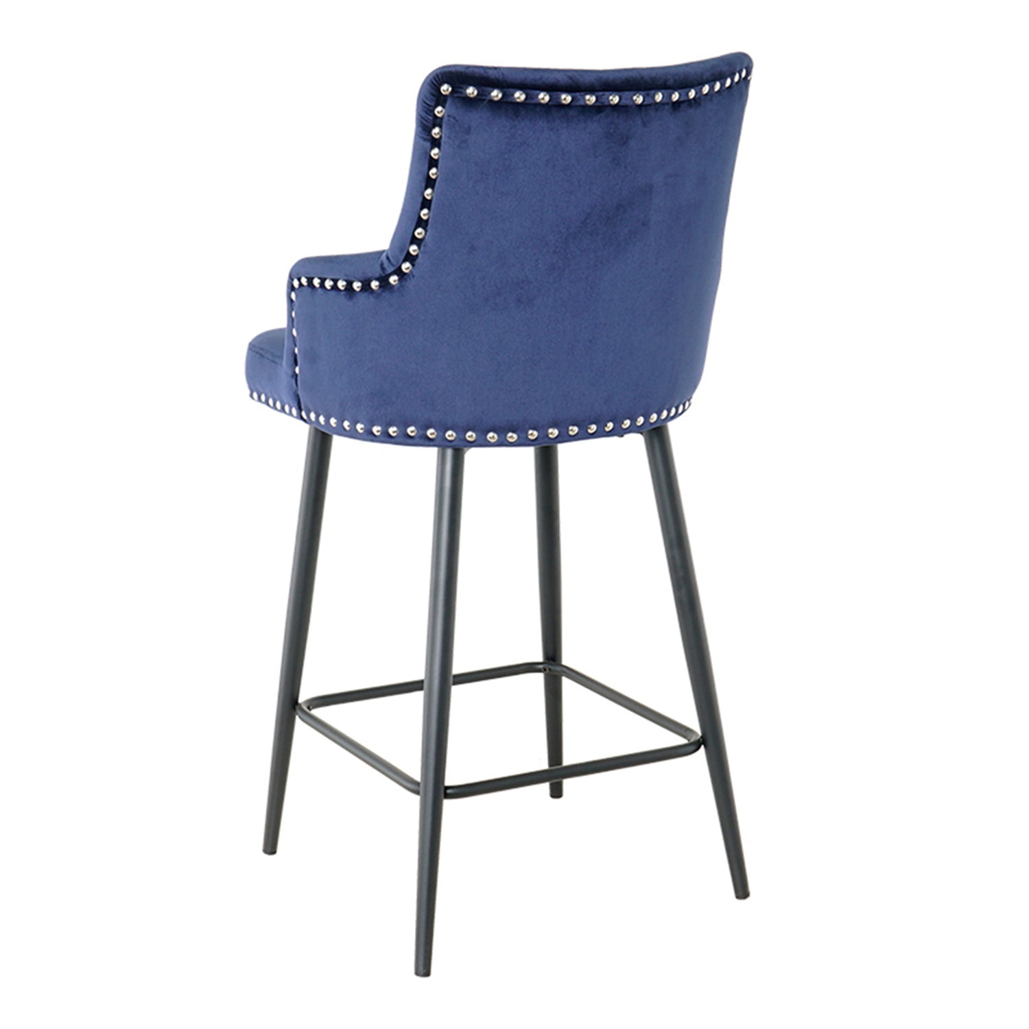 Kadyn Modern Style Bar Chair Set of 2, Foam Bar Stools with armrests and Footrests, Upholstered High Bar Stool Chair for Dining Room, Dark Grey
