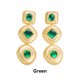 thumbnail image 3 of Jumpingount 2 uds pendientes estilo francés Vintage Retro encanto pendiente joyería accesorios para mujeres y niñas esposa hermana presente Ropa, zapatos y accesorios Miscelánea Verde Jumpingount AP017597-02, 3 of 6
