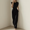 thumbnail image 2 of Tnhcen Women's Spring Autumn Jumpsuit Stretchy Straight Leg Office Wear Elegant Jumpsuit with Pockets Lightweight Career Chic for Women S-2XL, 2 of 6