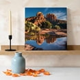 thumbnail image 3 of Desert Canyon Lake Canvas Wall Art for Living Room Bedroom Bathroom, Nature Rustic Southwestern Canvas Art Wall Decor, Artwork for Walls Home Office Decor, 16"x16", 3 of 9