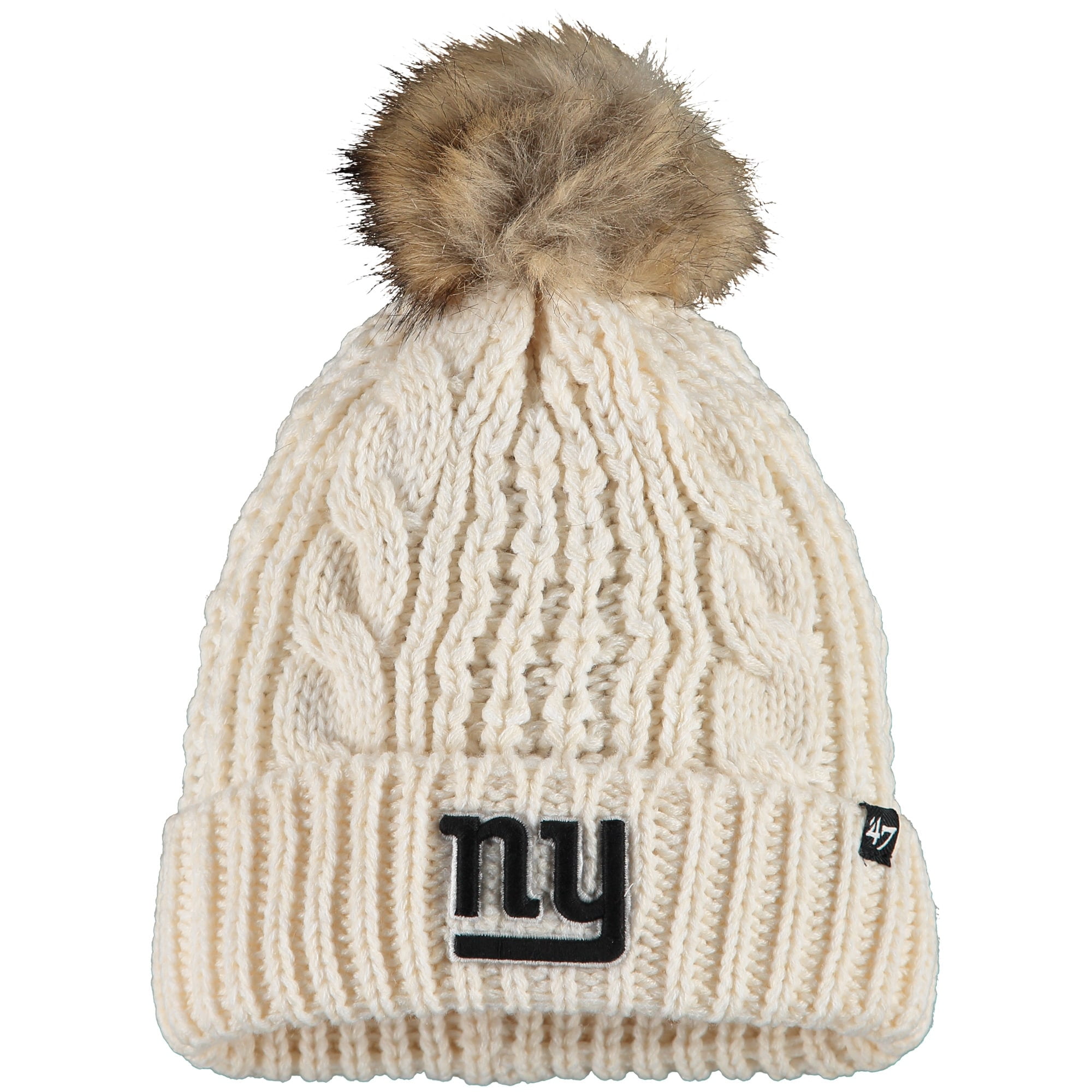 New York Giants '47 Women's Meeko Cuffed Knit Hat - Cream - OSFA
