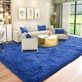 thumbnail image 2 of Homore Cute Fluffy Velvet Carpet Soft Washable Area Rugs for Bedroom/ Living Room Decoration,8'x10',Light Navy, 2 of 7