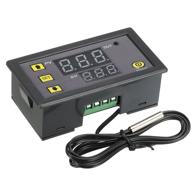 Unique Bargains AC110 to 220V LED Digital Temperature Controller Thermostat Meter Heating Cooling 20 to 100C W3230 Relay Output