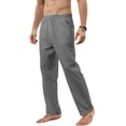 thumbnail image 2 of Innerwin Bottoms Solid Color Men Pants Outdoor Elastic Waist Loose Trousers Gray L, 2 of 7