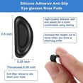 thumbnail image 4 of 12 Pairs Adhesive Glasses Nose Pads, Non-slip D-shape Silicone Glasses Nose Pads, Adhesive Nose Pads Glasses Nose Pad For Glasses, 15mm (black) (black, 4 of 5