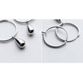 thumbnail image 6 of K-KED Pair of Huggie Earrings 925 Sterling Silver Teardrop Huggie Hoop Earrings, 6 of 7