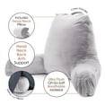 thumbnail image 3 of Nestl Reading Pillow, Extra Large Bed Rest Pillow with Arms – Premium Shredded Memory Foam TV Pillow, Detachable Neck Roll & Lumbar Support Pillow - Light Gray Lavender, 3 of 7