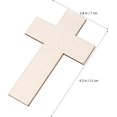 thumbnail image 4 of BEMS-36pcs 11CM x 7CM Cruz de madera en blanco Proyecto de artesanía de bricolaje de madera, 4 of 5
